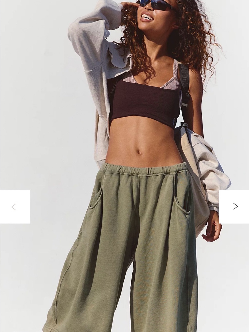 Free People Movement Trackline Cropped Easy Pants M